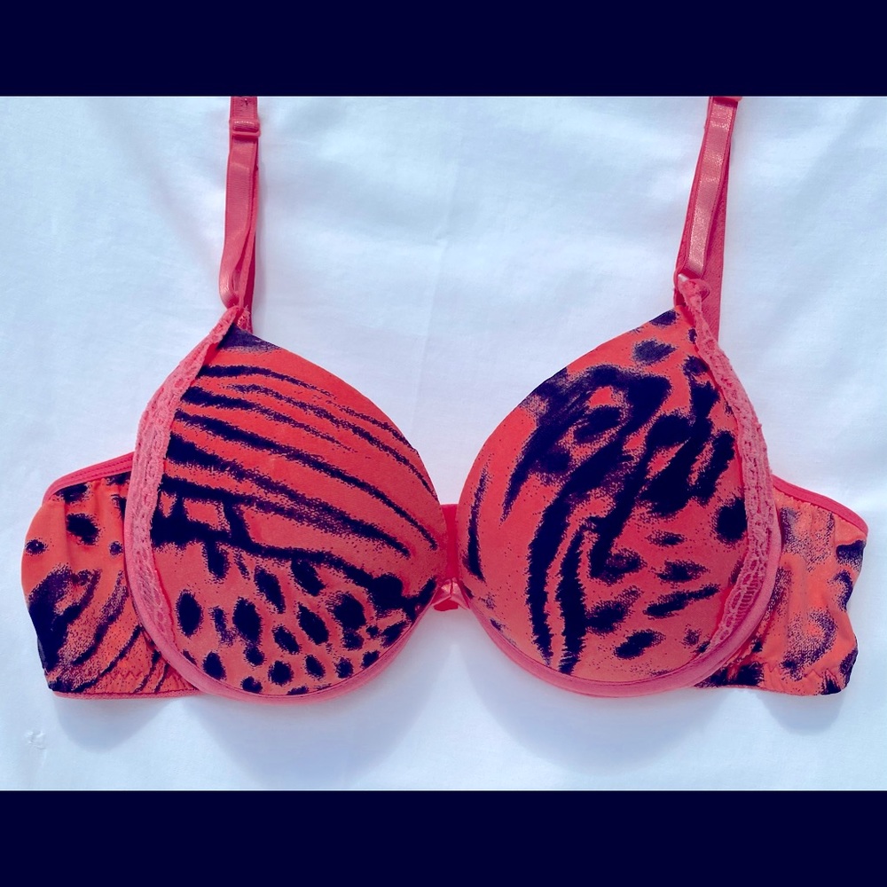 NWT Brazilian Style Women Underwired Padded Sexy 🔥🔥 Bra  Animal Print Medium - Picture 2 of 10
